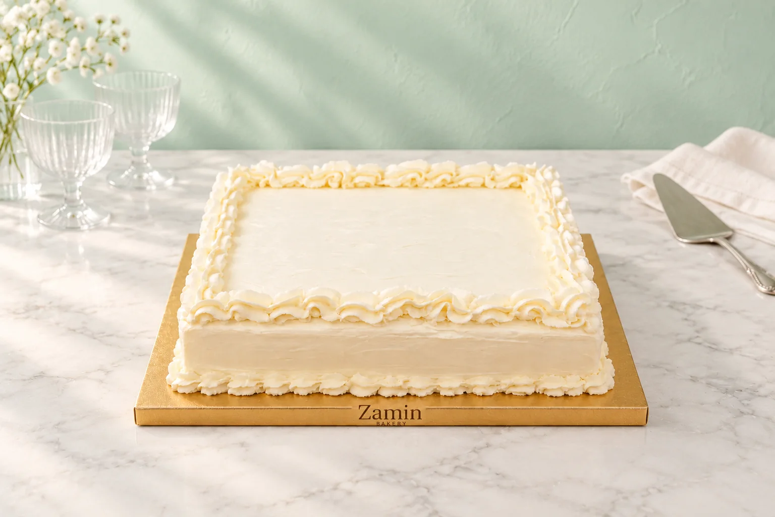 Plain vanilla birthday cake